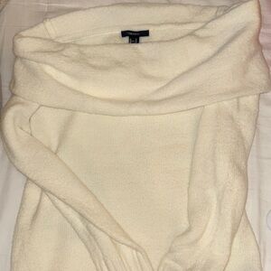 Forever 21 Cream off the shoulder sweater
